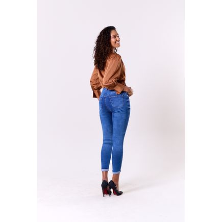 Calça Jeans Cropped Feminina