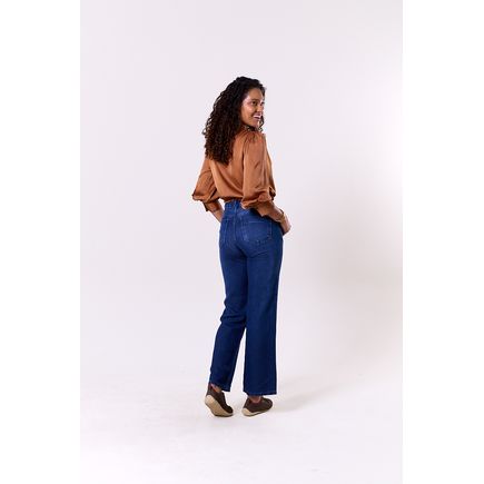 Calça Jeans Wide Leg Feminina