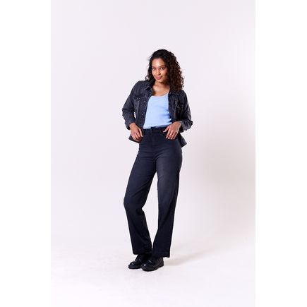 Calça Jeans Pantalona Feminina