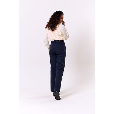 Calça Jeans Pantalona C/ Brilho Feminina