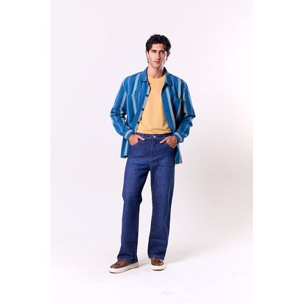 Calça Jeans Boca Larga  Masculina