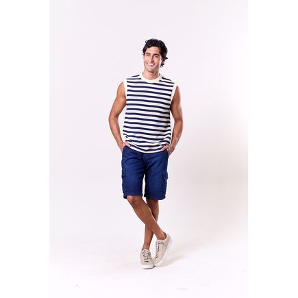 Bermuda Jeans Cargo Masculina