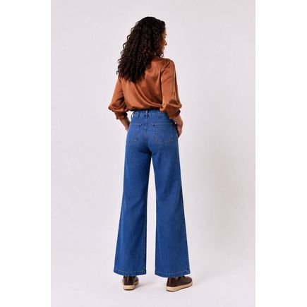 Calça Jeans Pantalona Feminina