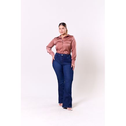 Calça Jeans Flare Feminina Plus