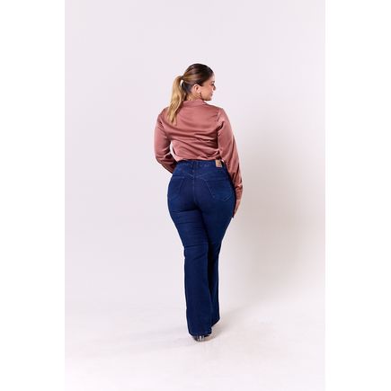 Calça Jeans Flare Feminina Plus
