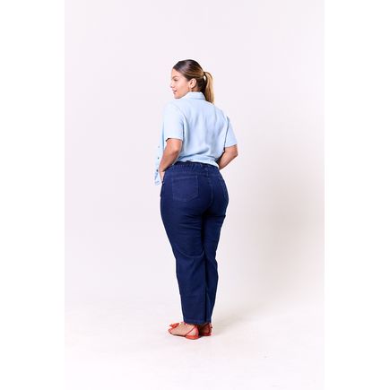 Calça Jeans Wid Cropped Feminina Plus