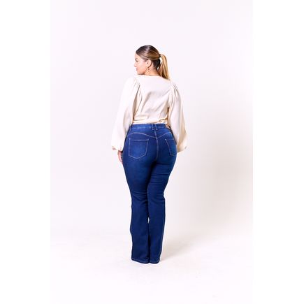 Calça Jeans Flare Feminina Plus