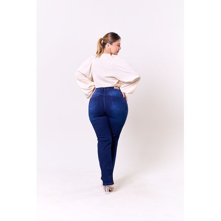 Calça Jeans Reta Feminina Plus