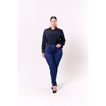 Calça Cigarrete Jeans Feminina Plus