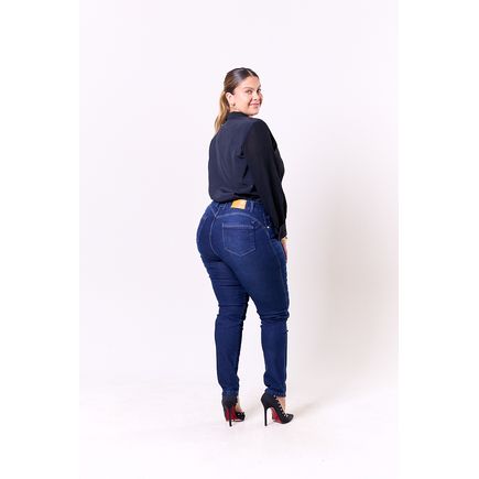 Calça Cigarrete Jeans Feminina Plus