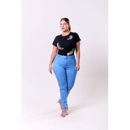 Calça Jeans Cigarrete Feminina Plus