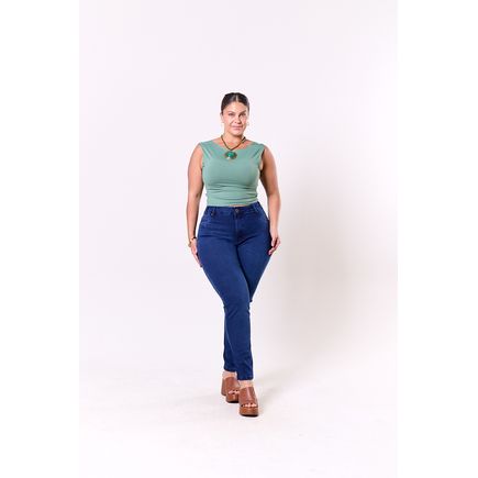 Calça Jeans Cigarrete Feminina Plus Size
