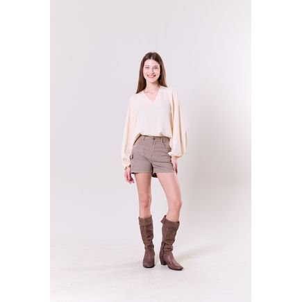 Short Sarja Cargo Feminino