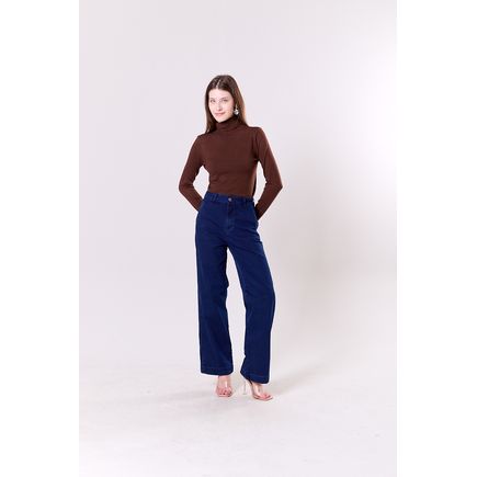 Calça Jeans Pantalona Feminina