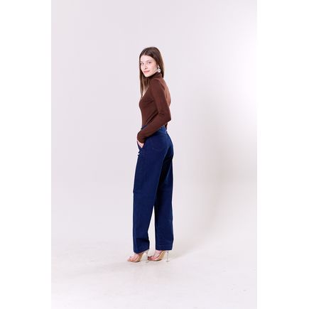 Calça Jeans Pantalona Feminina
