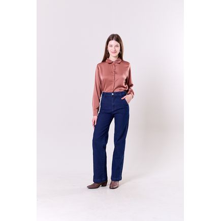 Calça Jeans Pantalona Feminina
