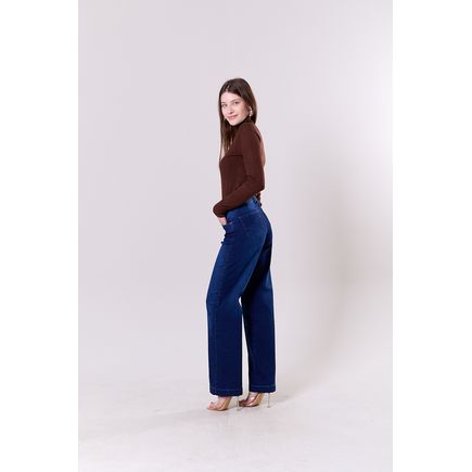 Calça Jeans Pantalona Feminina
