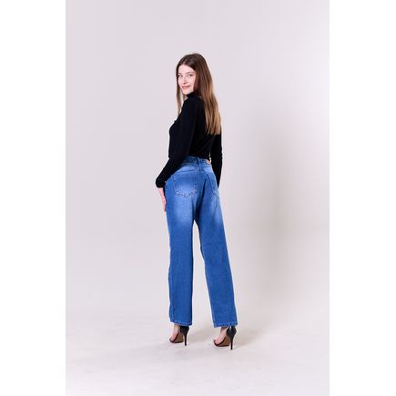 Calça Jeans Wide Leg Feminina
