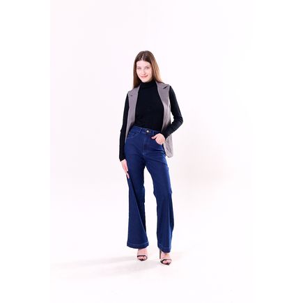 Calça Jeans Pantalona Feminina