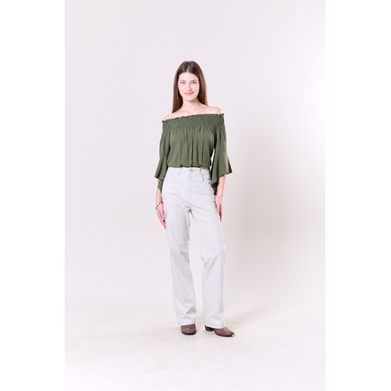 Calça Wide Leg Cargo Feminina
