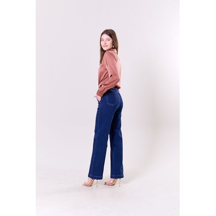 Calça Jeans Pantalona Feminina