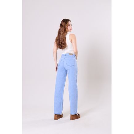 Calça Jeans Wide Leg Magnetado Feminina