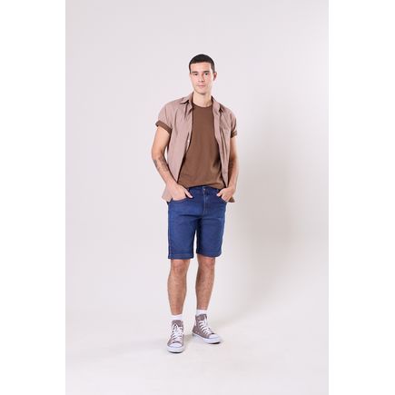 Bermuda Jeans Tradicional Masculina