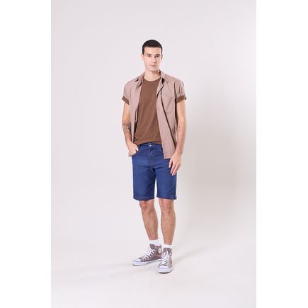 Bermuda Jeans Tradicional Masculina