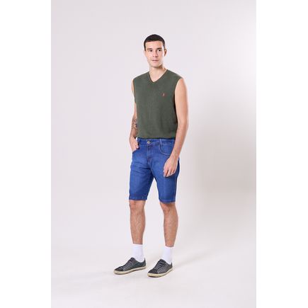 Bermuda Jeans Tradicional Masculina
