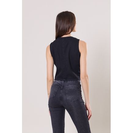 Colete Jeans Feminino